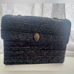 Kurt Geiger Elegant Black Tweed shoulder bag or crossbody